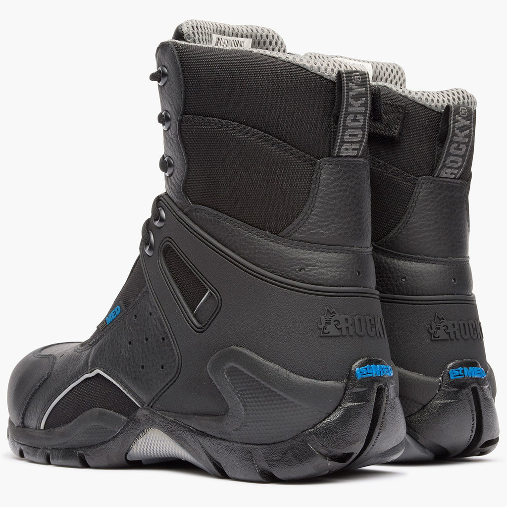 Rocky 1st Med Carbon Fiber Toe Puncture-Resistant Side-Zip Waterproof Public Service Boot
