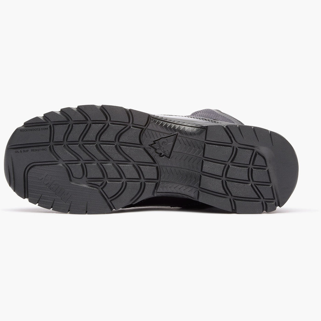 Rocky Cadet 8" Black Side Zip Public Service Boot