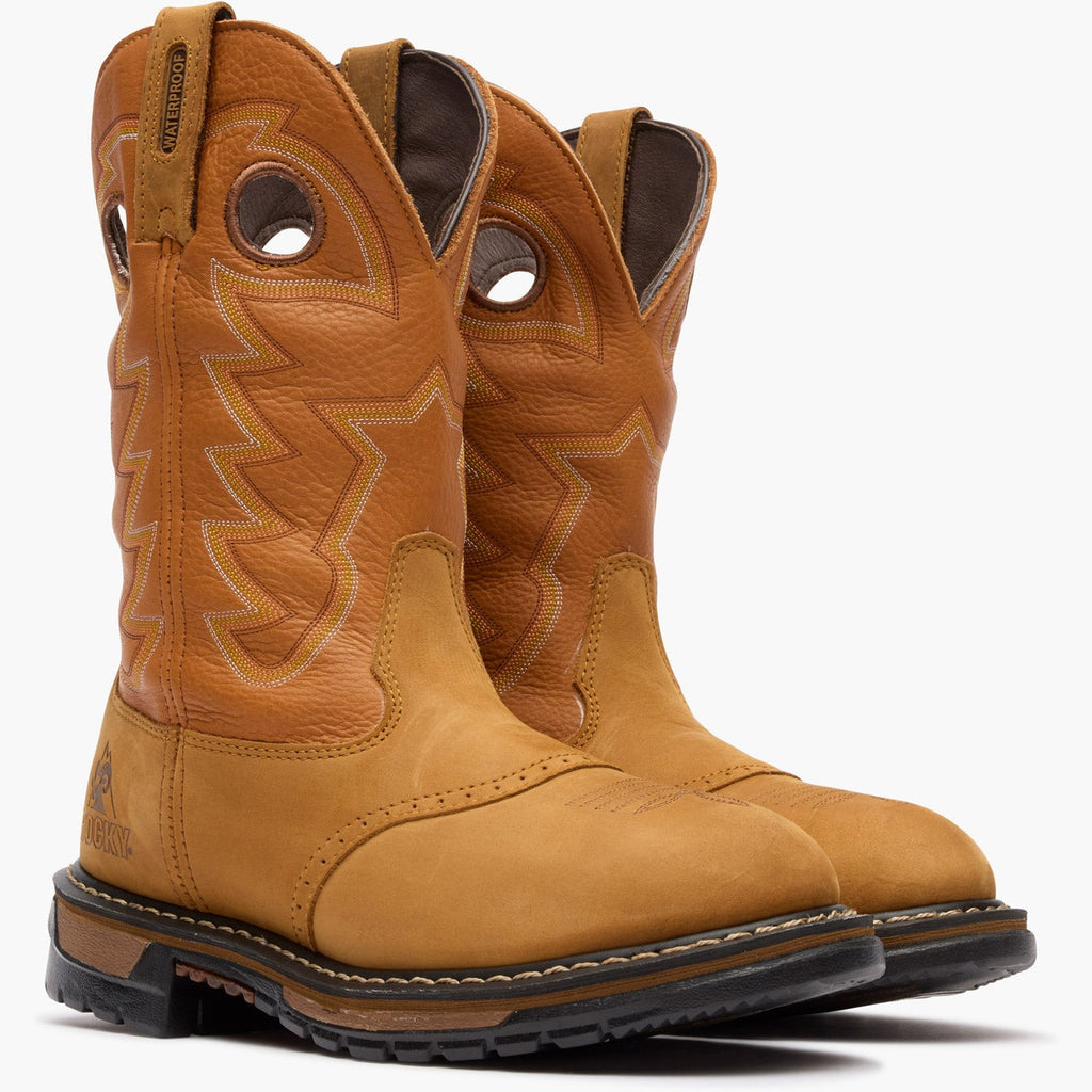 Rocky Original Ride Branson Saddle Roper Waterproof Western Boot