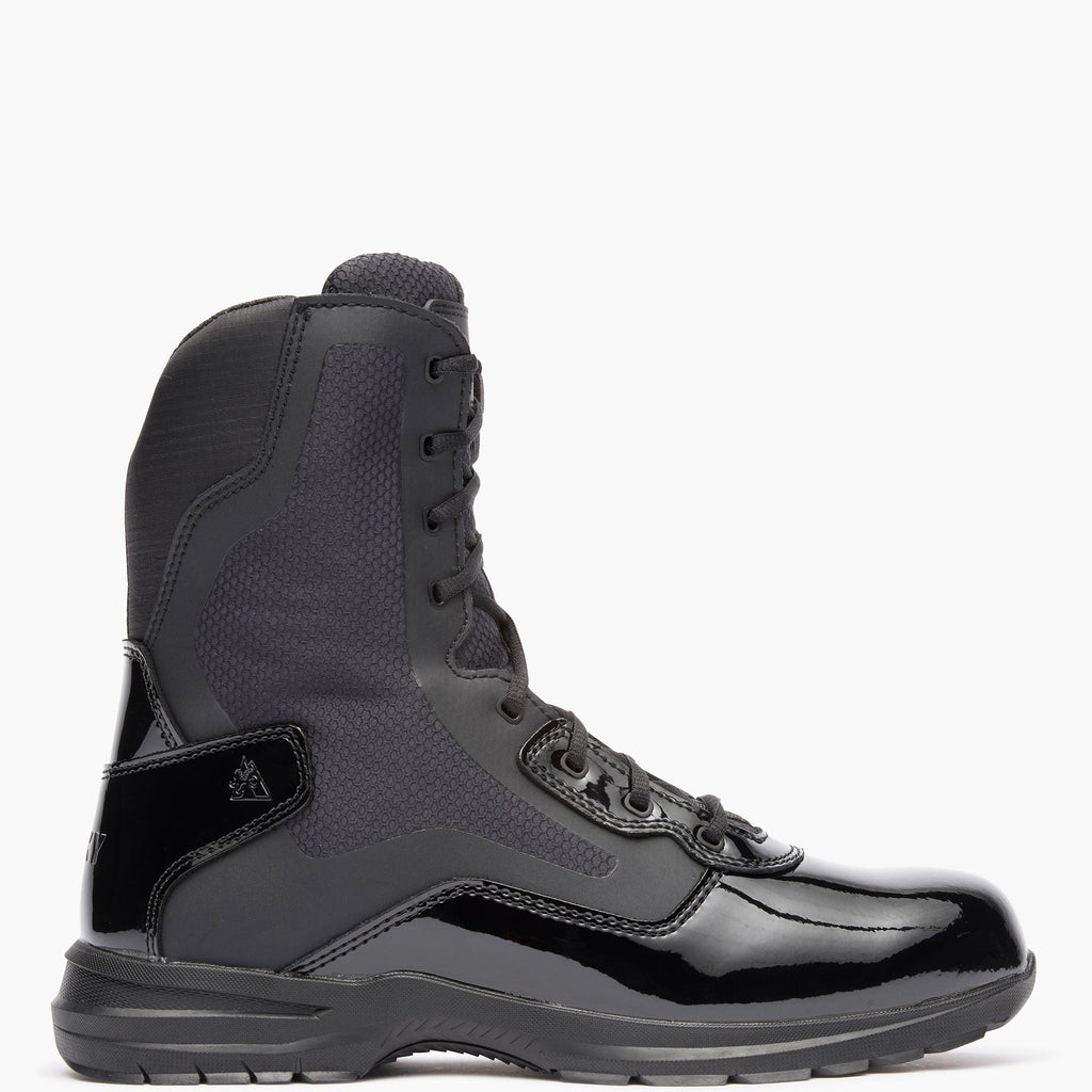 Rocky Cadet 8" Black Side Zip Public Service Boot