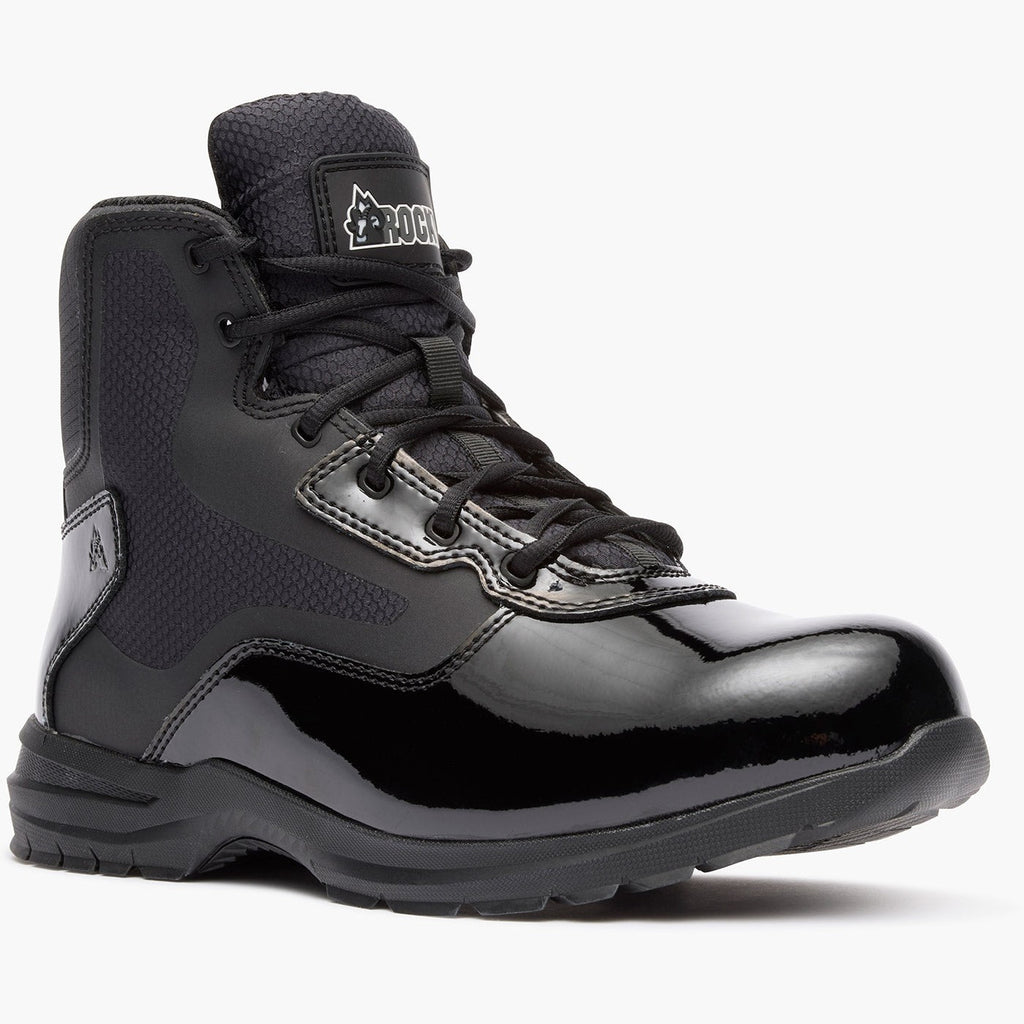 Rocky Cadet 6" Black Side Zip Public Service Boot
