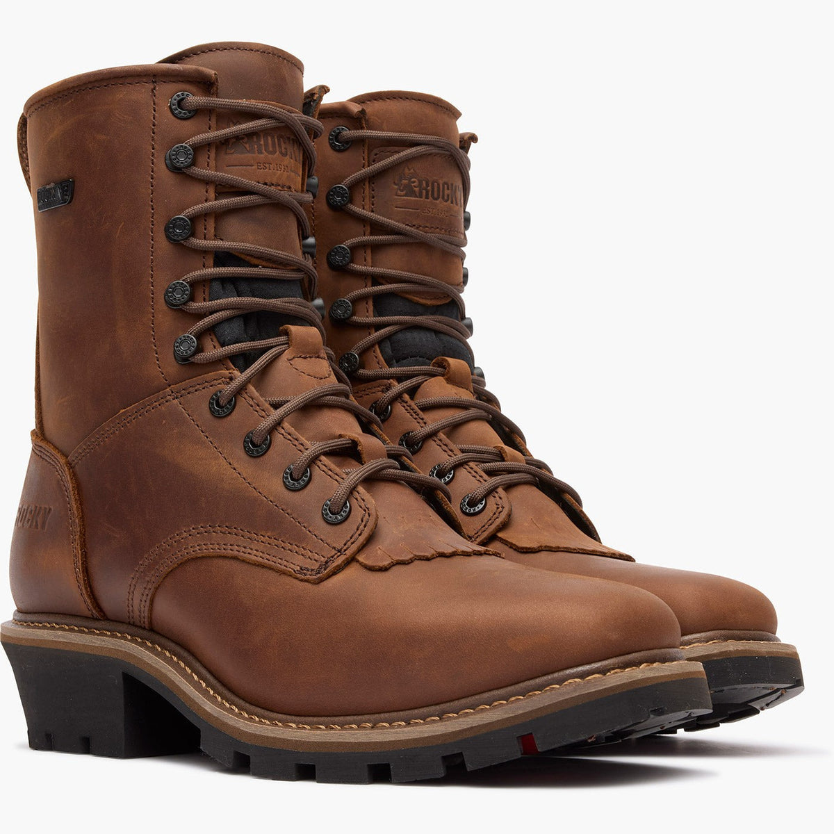 Rocky Square Toe Logger Waterproof Work Boot