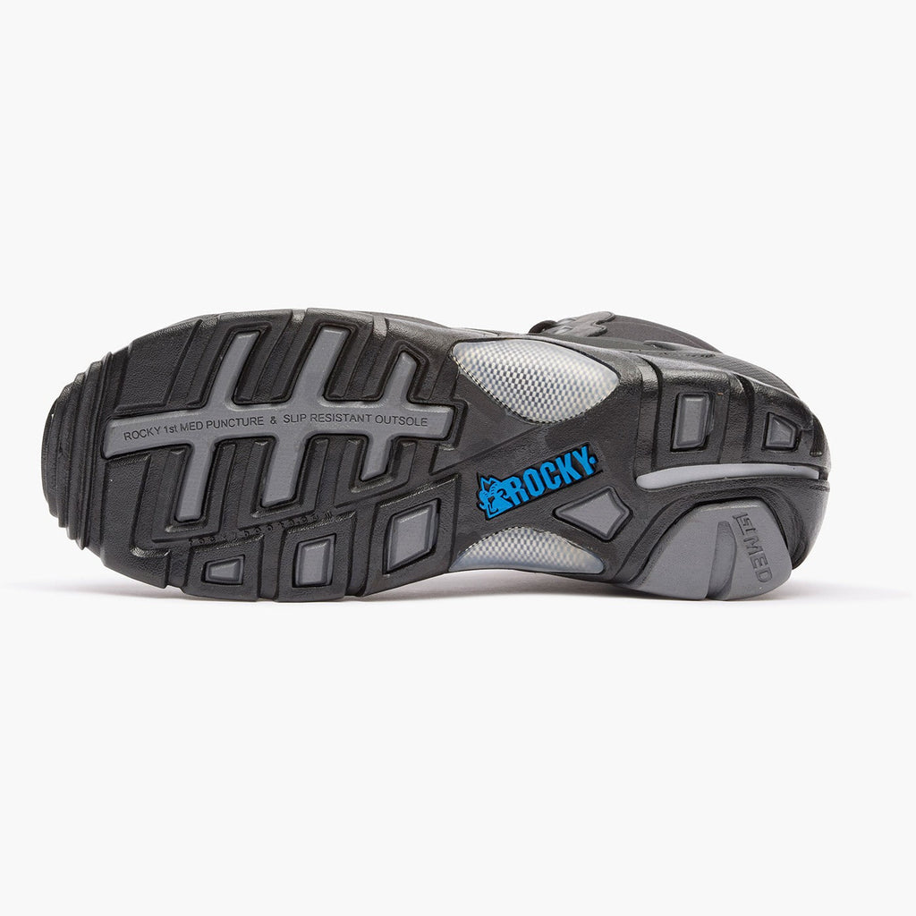 Rocky 1st Med Carbon Fiber Toe Puncture-Resistant Side-Zip Waterproof Public Service Boot