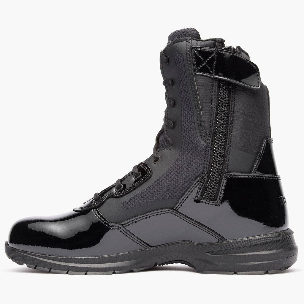 Rocky Cadet 8" Black Side Zip Public Service Boot