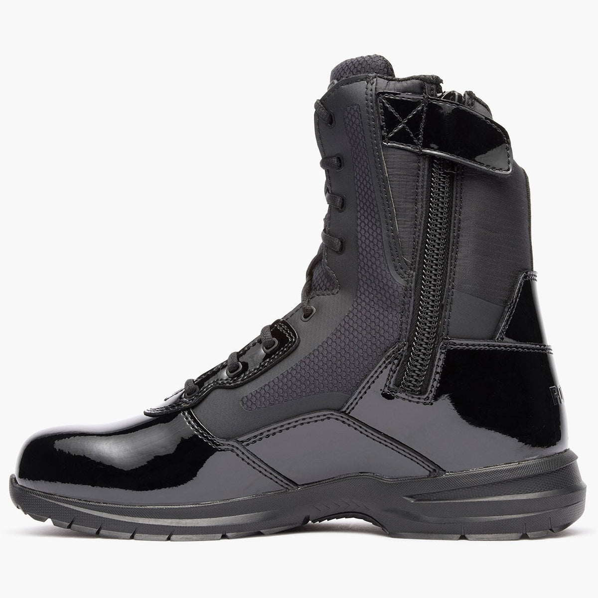 Rocky Cadet 8" Black Side Zip Public Service Boot
