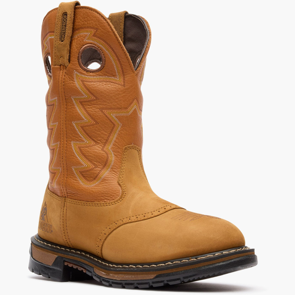 Rocky Original Ride Branson Saddle Roper Waterproof Western Boot
