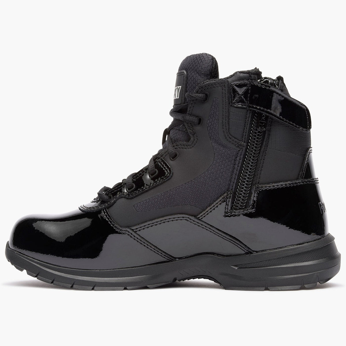 Rocky Cadet 6" Black Side Zip Public Service Boot