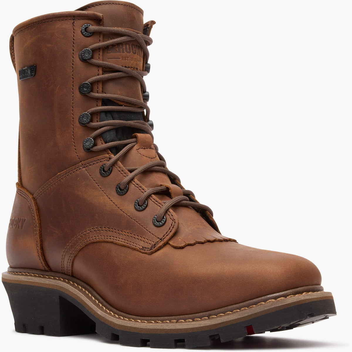 Rocky Square Toe Logger Waterproof Work Boot