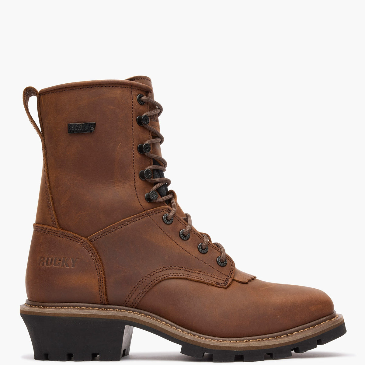 Rocky Square Toe Logger Waterproof Work Boot