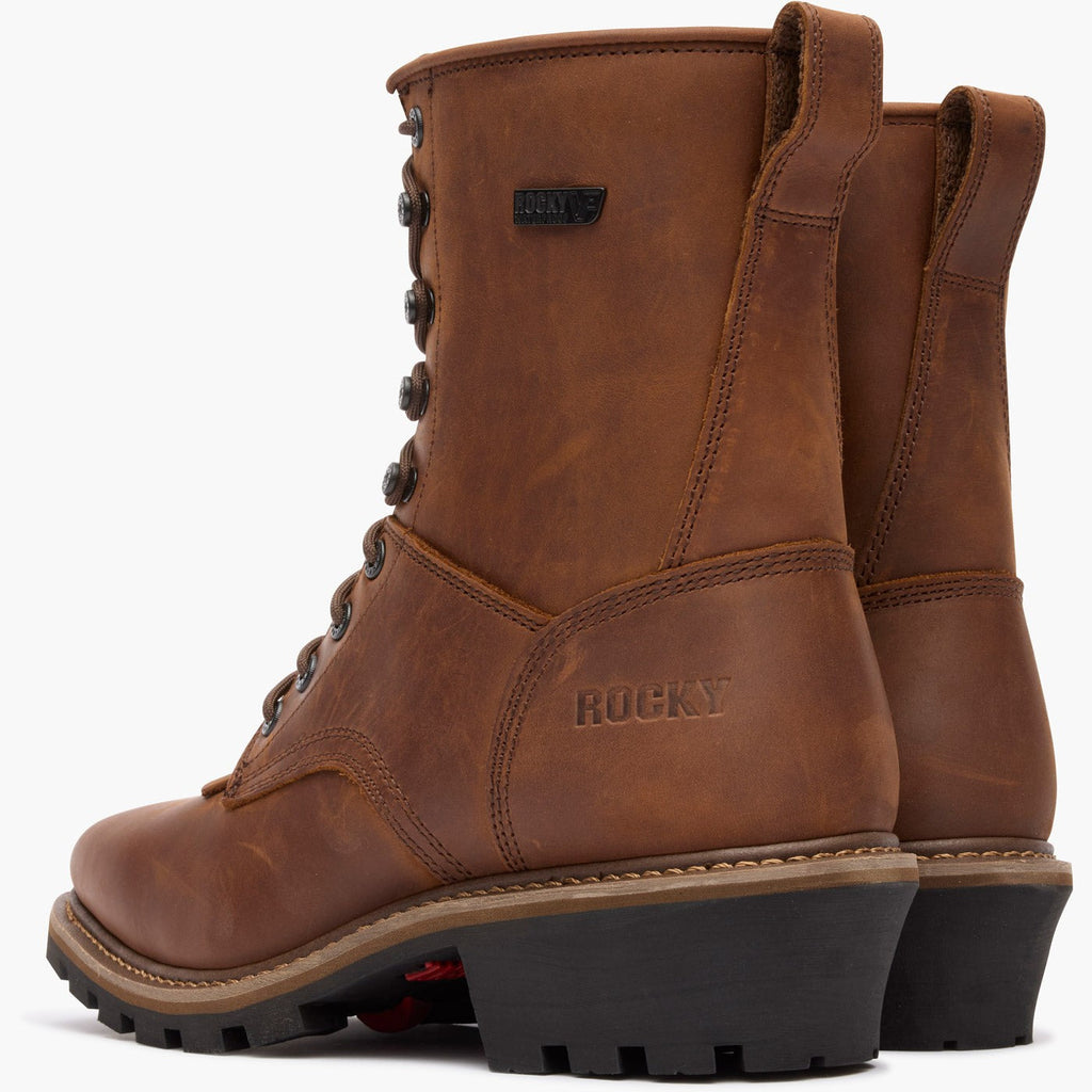 Rocky Square Toe Logger Waterproof Work Boot